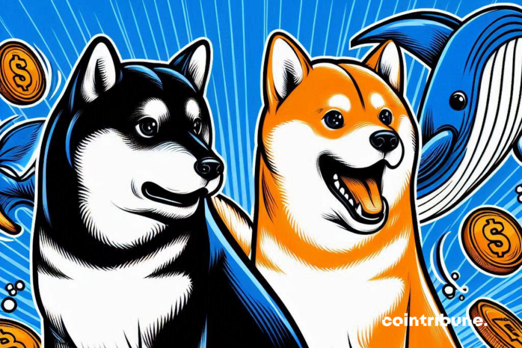 Chiens Shiba Inu et baleines