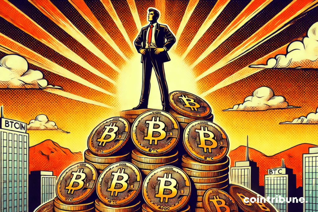 Michael Saylor stands on his Bitcoin fortune