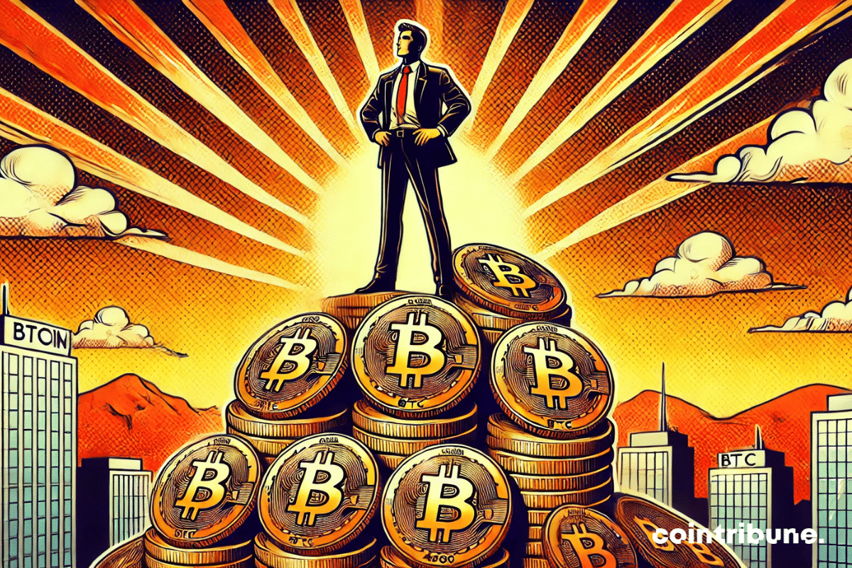 Michael Saylor stands on his Bitcoin fortune