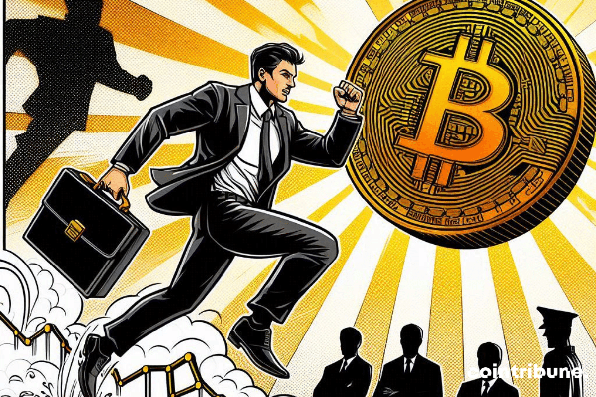 Heroic banker jumps at the sight of bitcoin