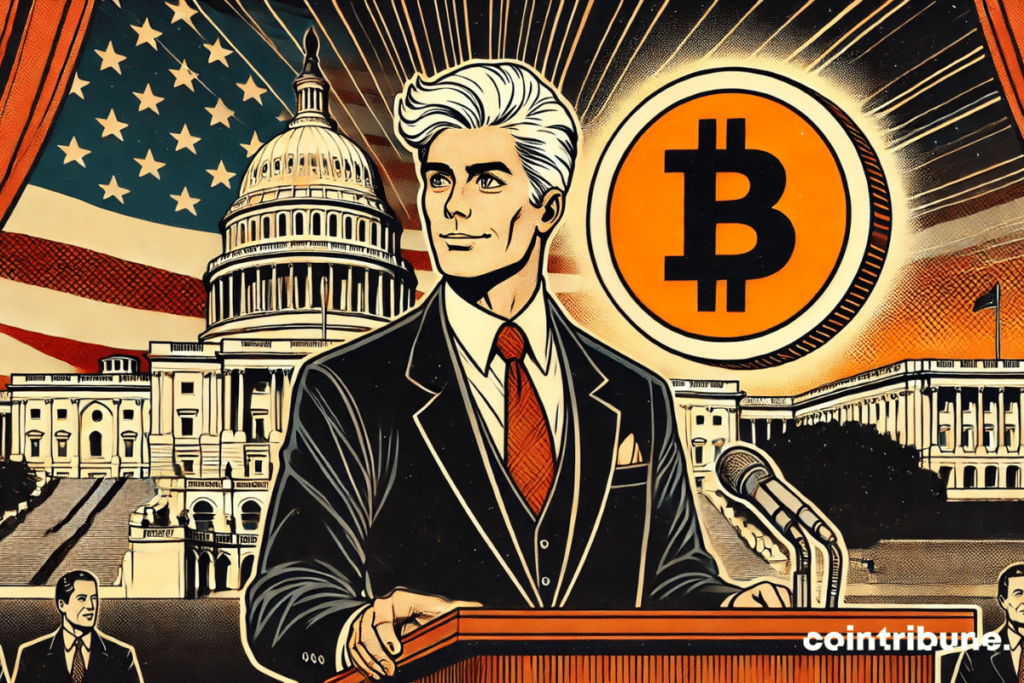 Scott pronuncia un discurso a favor del cripto frente al Capitolio