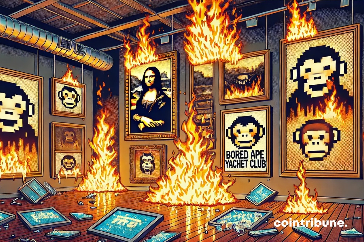 An NFT gallery where works burn in Q1 2025