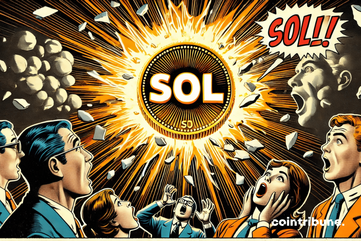 Traders ébahis en contemplant le jeton Solana