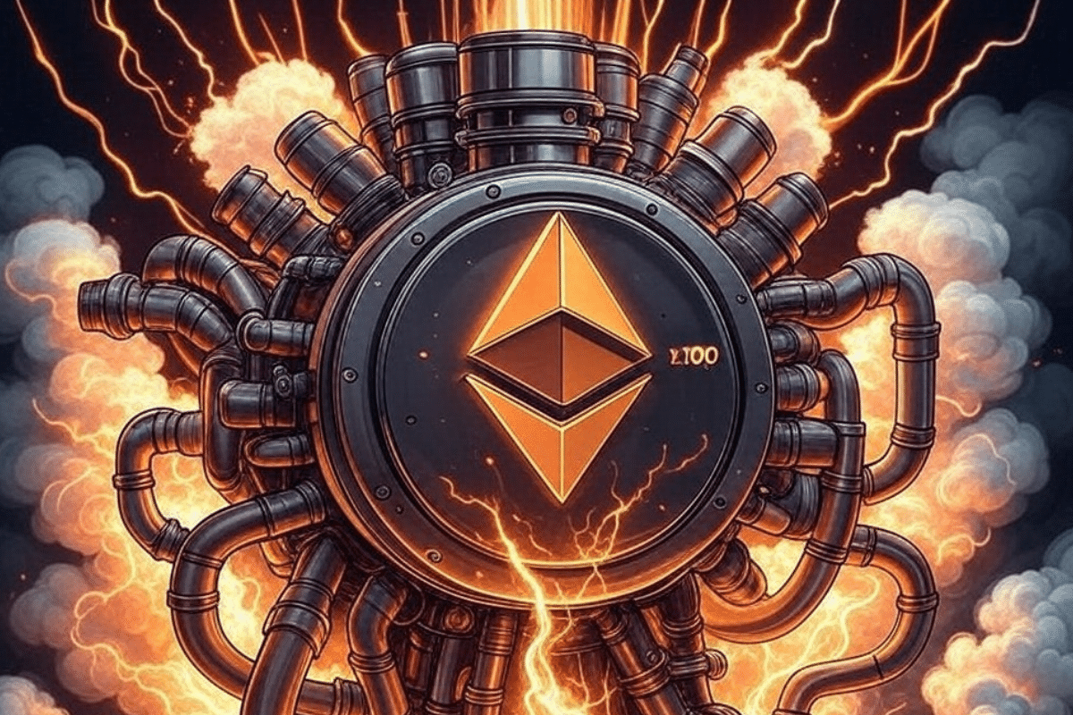 Machine mécanique Ethereum prêt à exploser