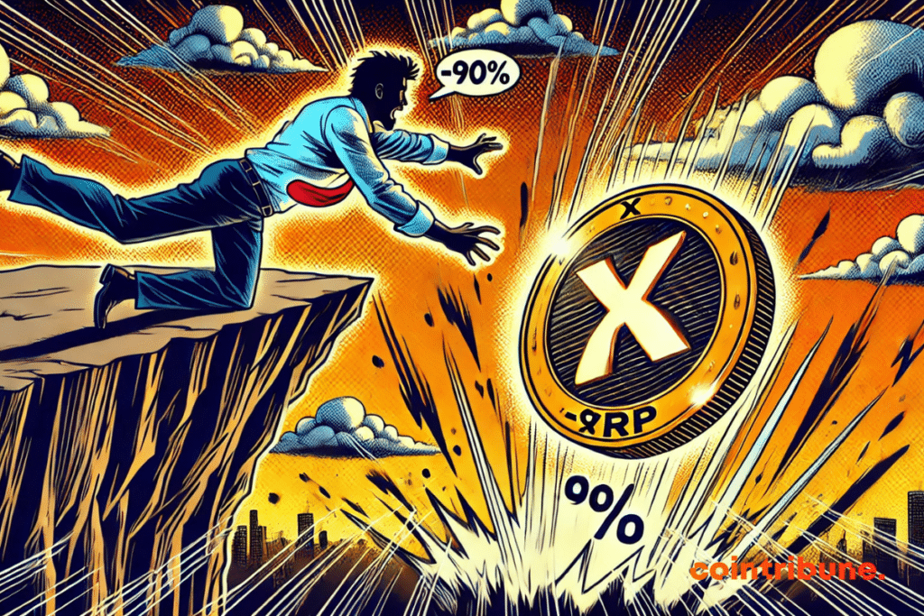 El pánico y la vertiginosa caída del XRP en el mercado cripto.