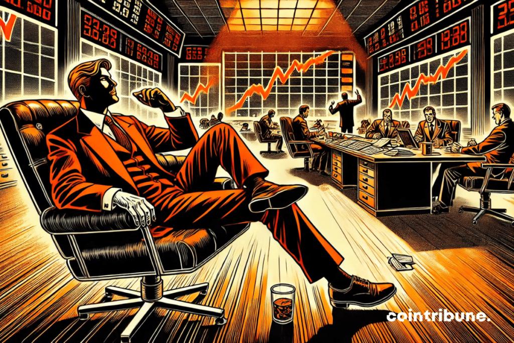 Le calme absolu du personnage principal au cœur du chaos technologique