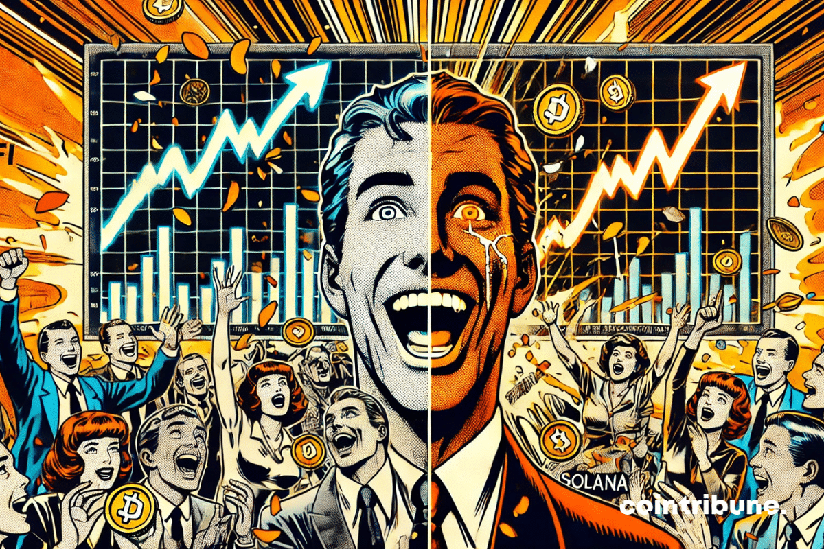 The emotional duality of the moment: euphoria on the DeFi side and despair among SOL crypto investors
