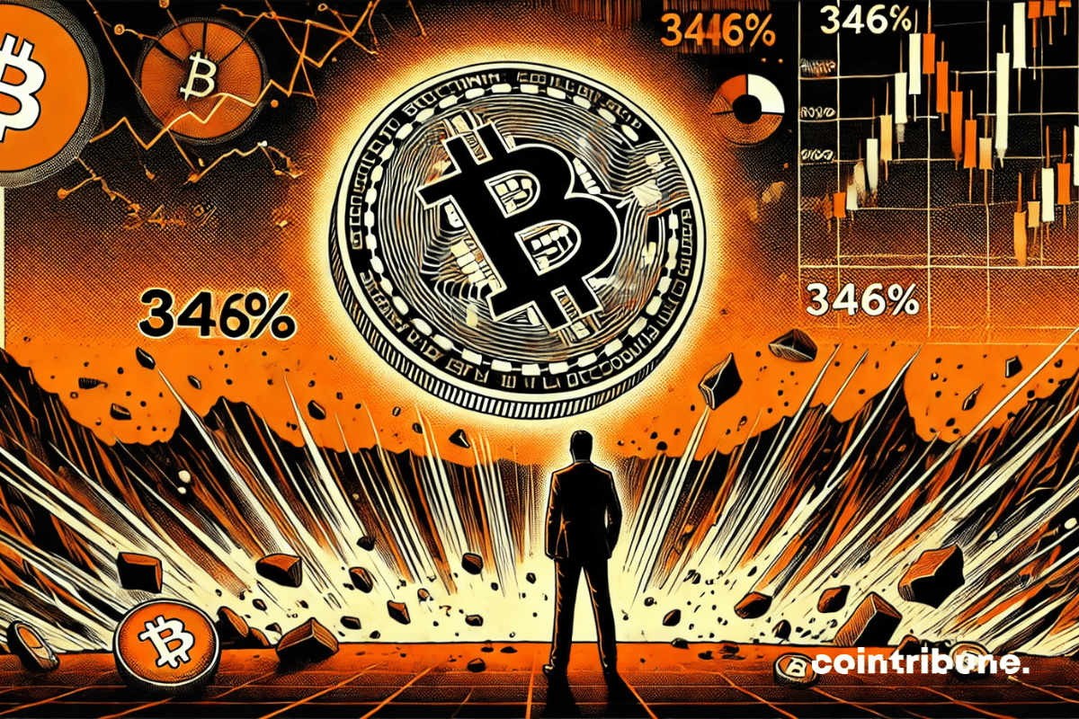 A queda acentuada do Bitcoin está associada a um desequilíbrio de 346% nas liquidações.