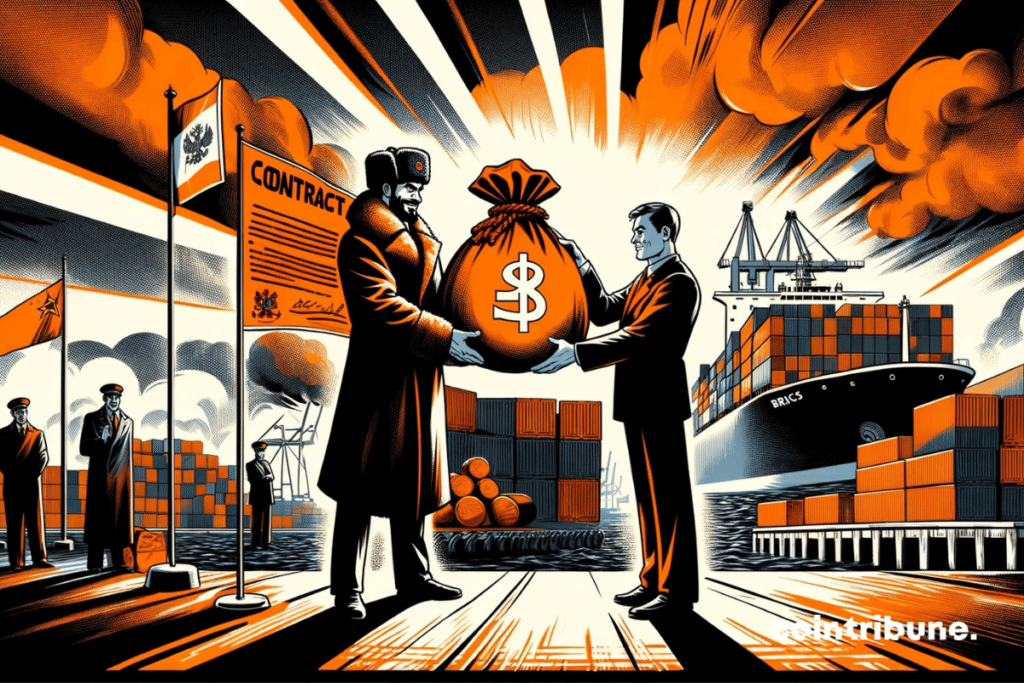 Rusia, miembro de los BRICS, en su papel de negociador estratégico, domina con confianza su puerto industrial. El intercambio en rublos destaca por su poder y simbolismo.
