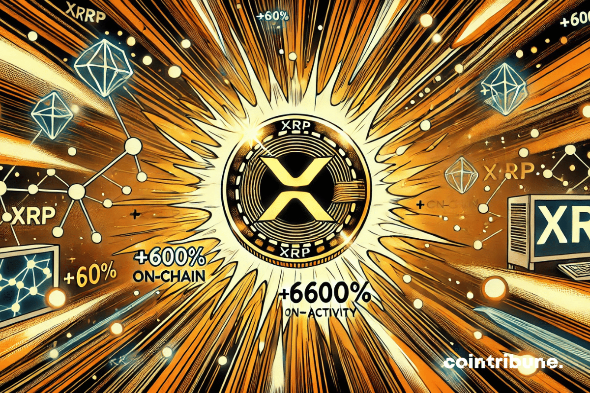 Illustration of the XRP explosion with figures