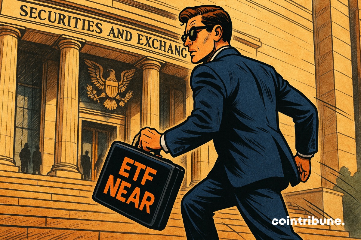 A Bitwise representative goes to the SEC to file the application for a NEAR Protocol ETF.