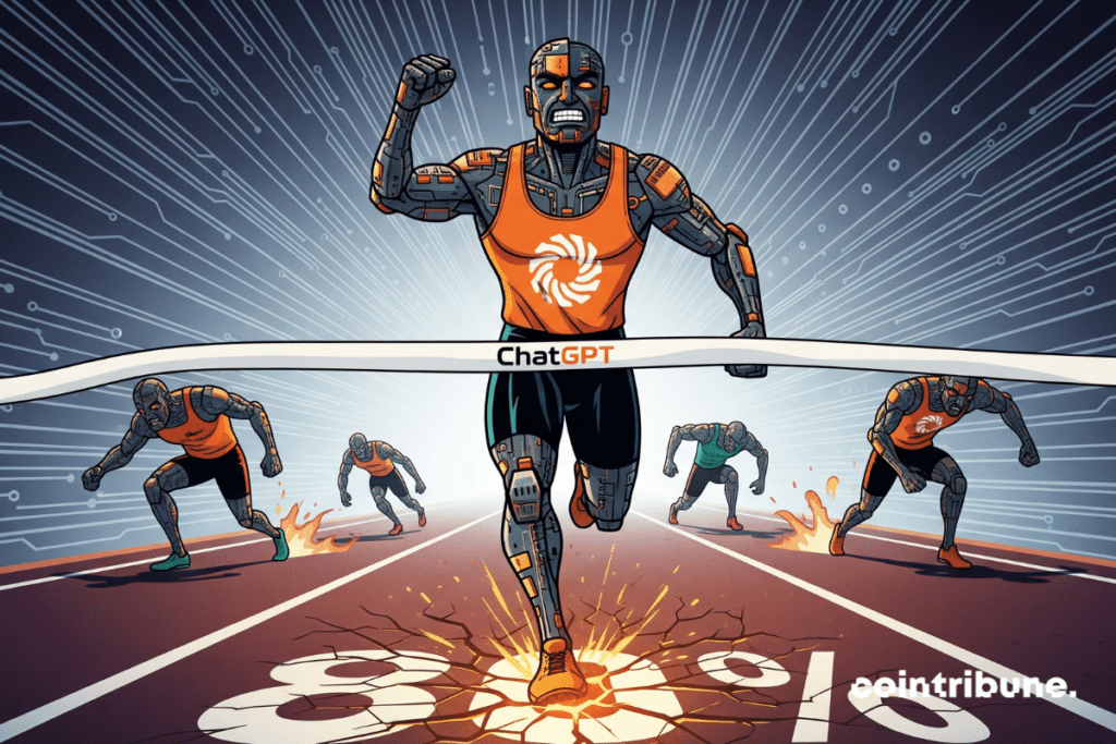 Triumphant AI sprinter crosses the line, leaving everyone behind
