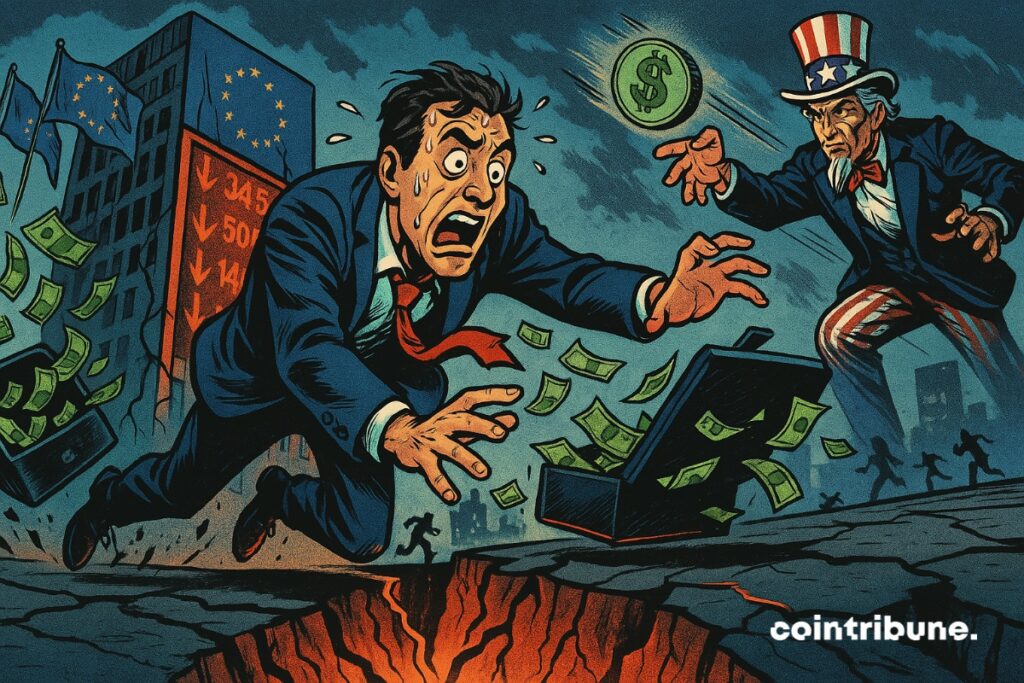 El líder del mercado bursátil europeo cae al tiempo que el suelo se resquebraja bajo el peso de una economía tambaleante.