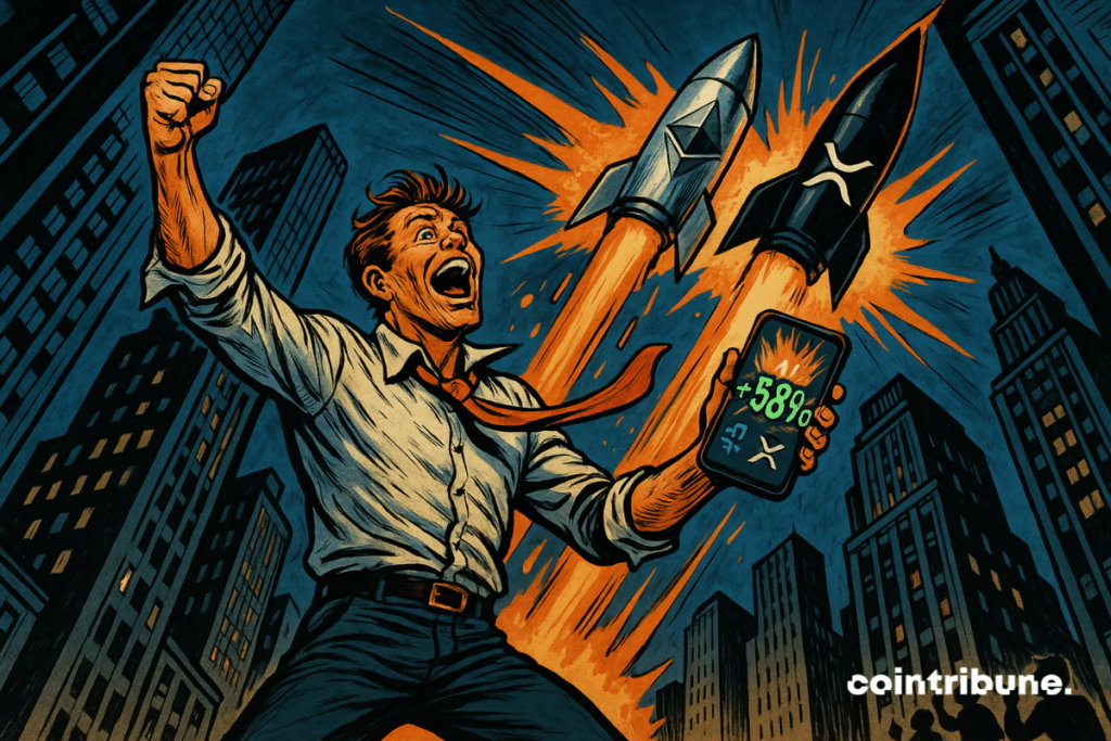 Explosão das criptomoedas Ethereum e XRP.