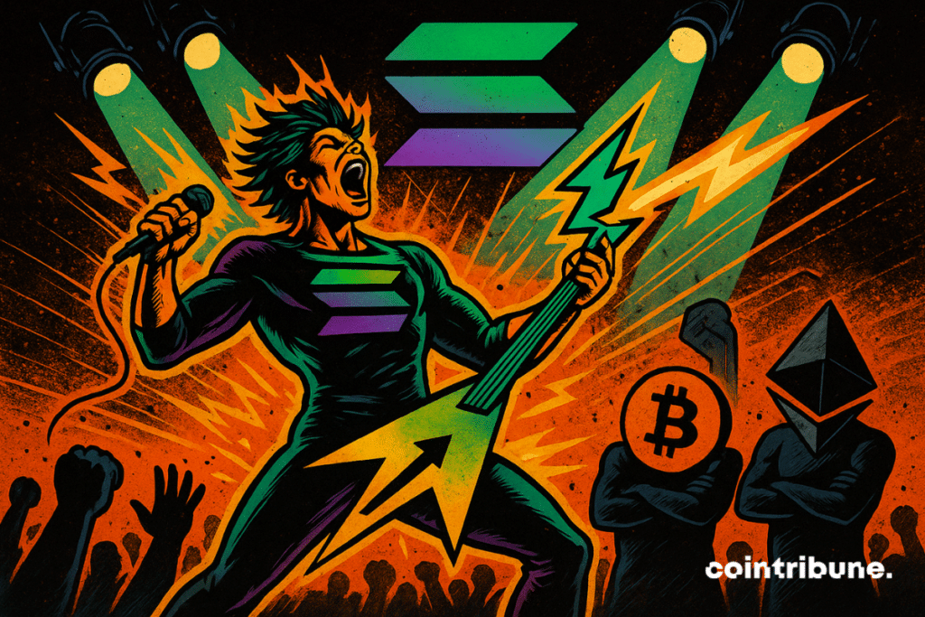 A criptomoeda Solana, uma estrela em ascensão, brilha mais que Bitcoin e Ethereum.