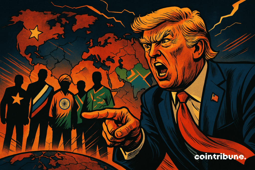 Trump irritado com os BRICS.