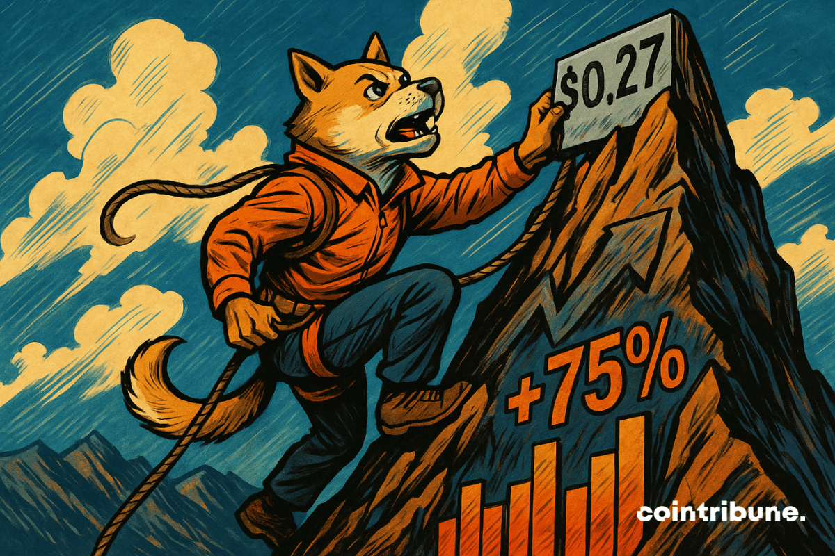 Dogecoin climber hits <img alt=