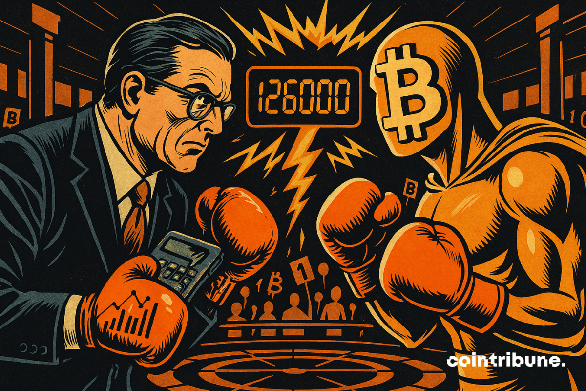 Um duelo entre Bitcoin e JPMorgan.