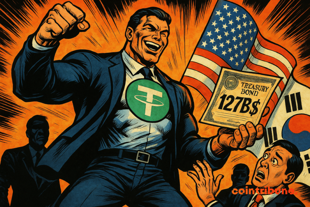 O colosso das criptomoedas Tether se ergue sobre a Coreia do Sul com um título do Tesouro de US$ 127 bilhões em mãos.
