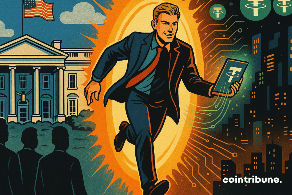 Bo Hines atravessa um portal da Casa Branca para o mundo digital da Tether.