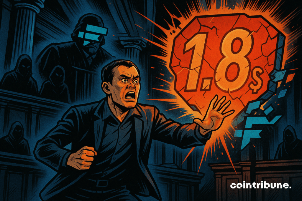 CZ repels explosive red ".8" hologram in crypto court
