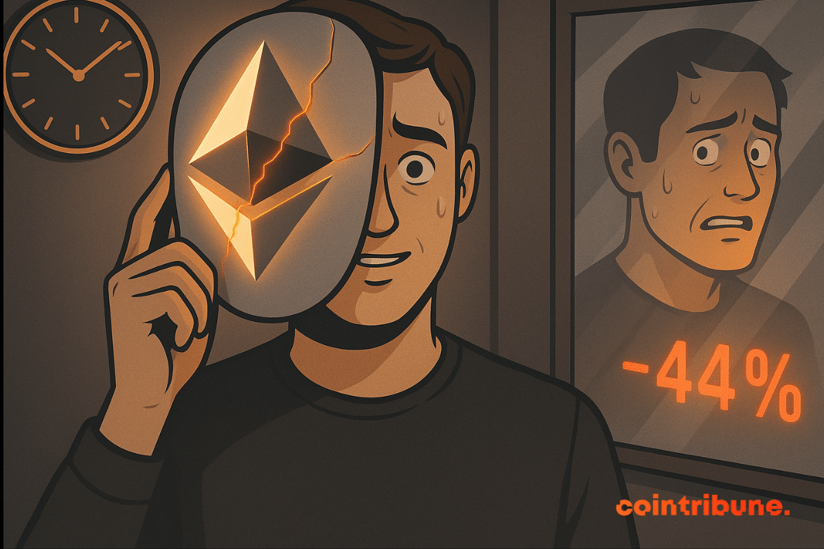 As duas faces do Ethereum: alegria e ansiedade por trás da máscara.