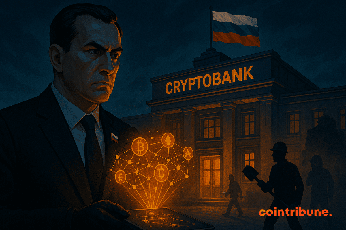 Officiel russe surveille la crypto devant une banque d’État futuriste
